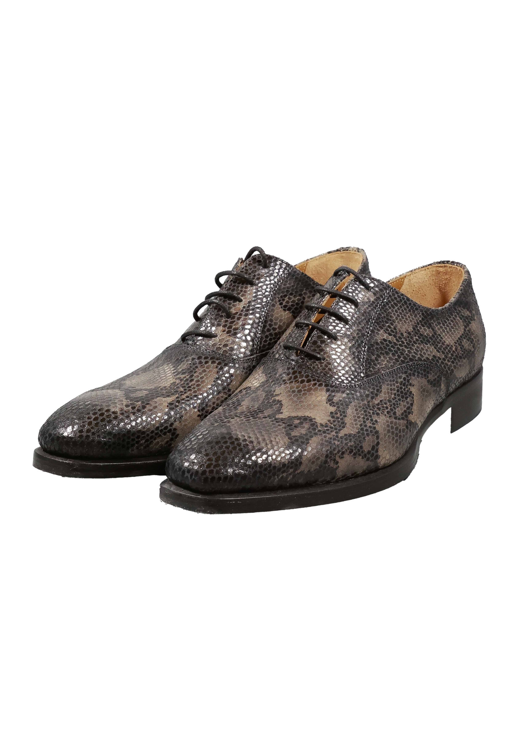 Original Italienische City Schuhe Braun Leder Herren A718 – Bild 4