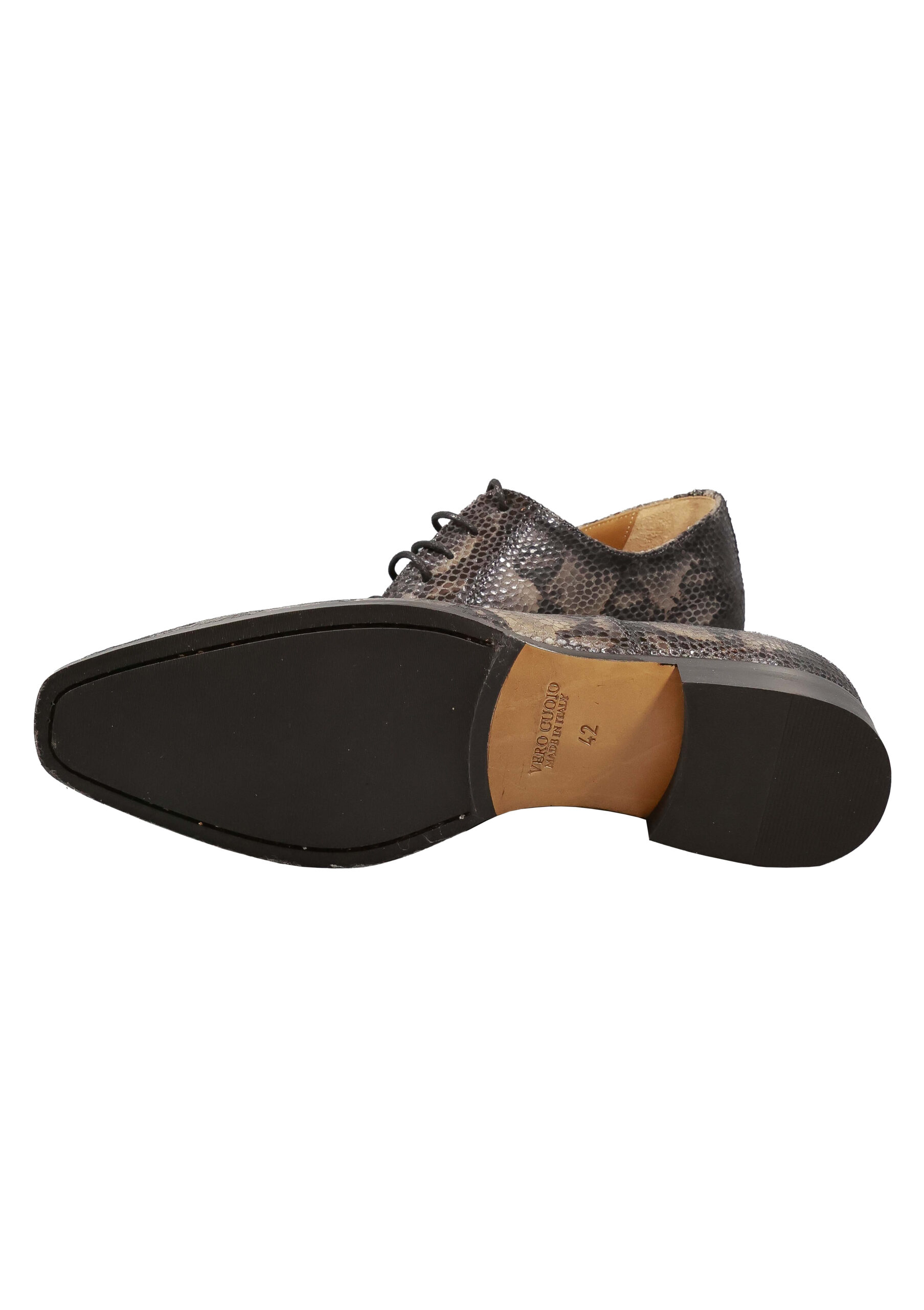 Original Italienische City Schuhe Braun Leder Herren A718 – Bild 5