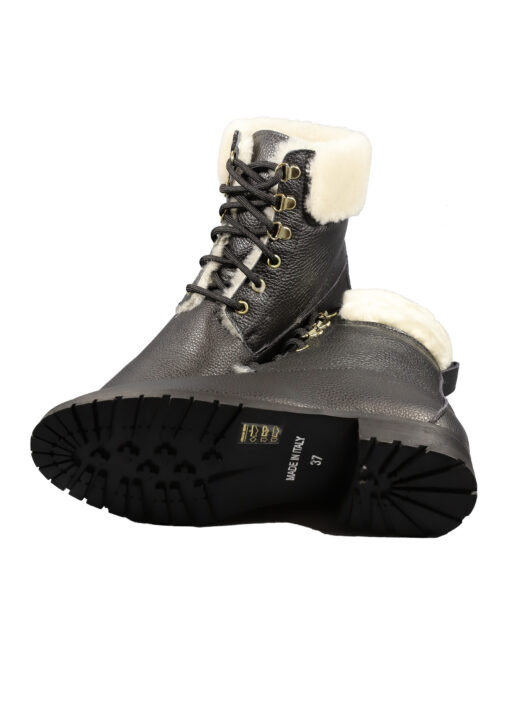 Alternative view of Original Italienische Stiefeletten Schwarz Leder Damen B640