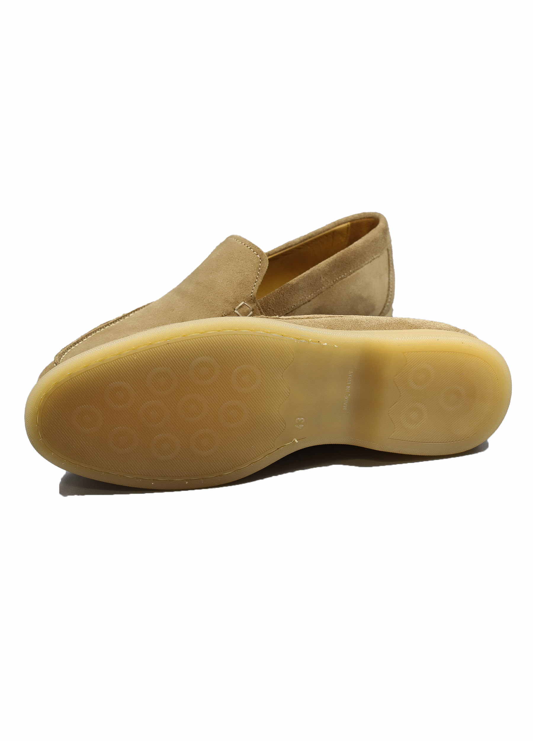 Original Italienische Loafers Taupe Wildleder Herren SH2696A – Bild 5