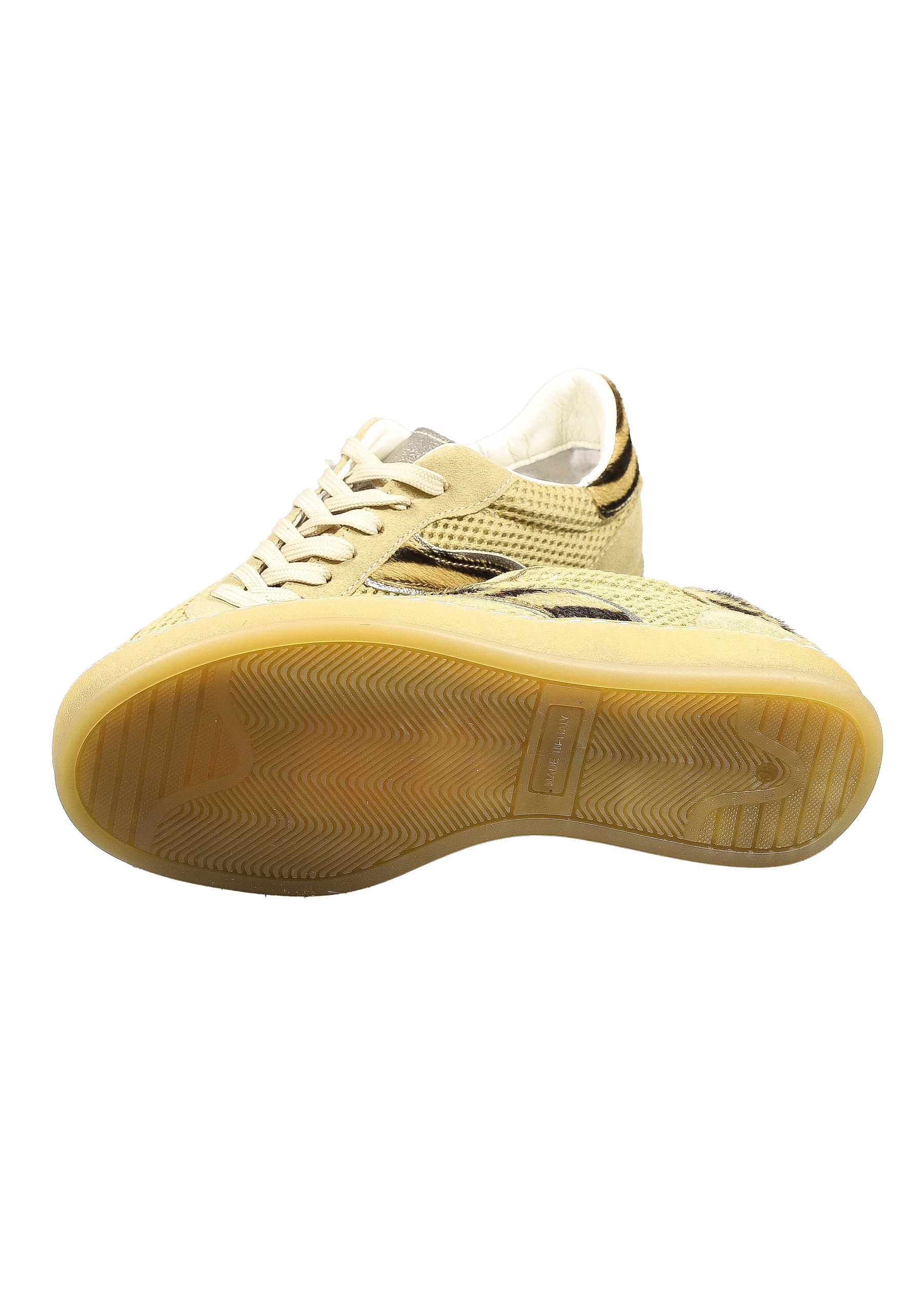 Alternative view of Original Italienische Sneakers Beige Leder Damen B706
