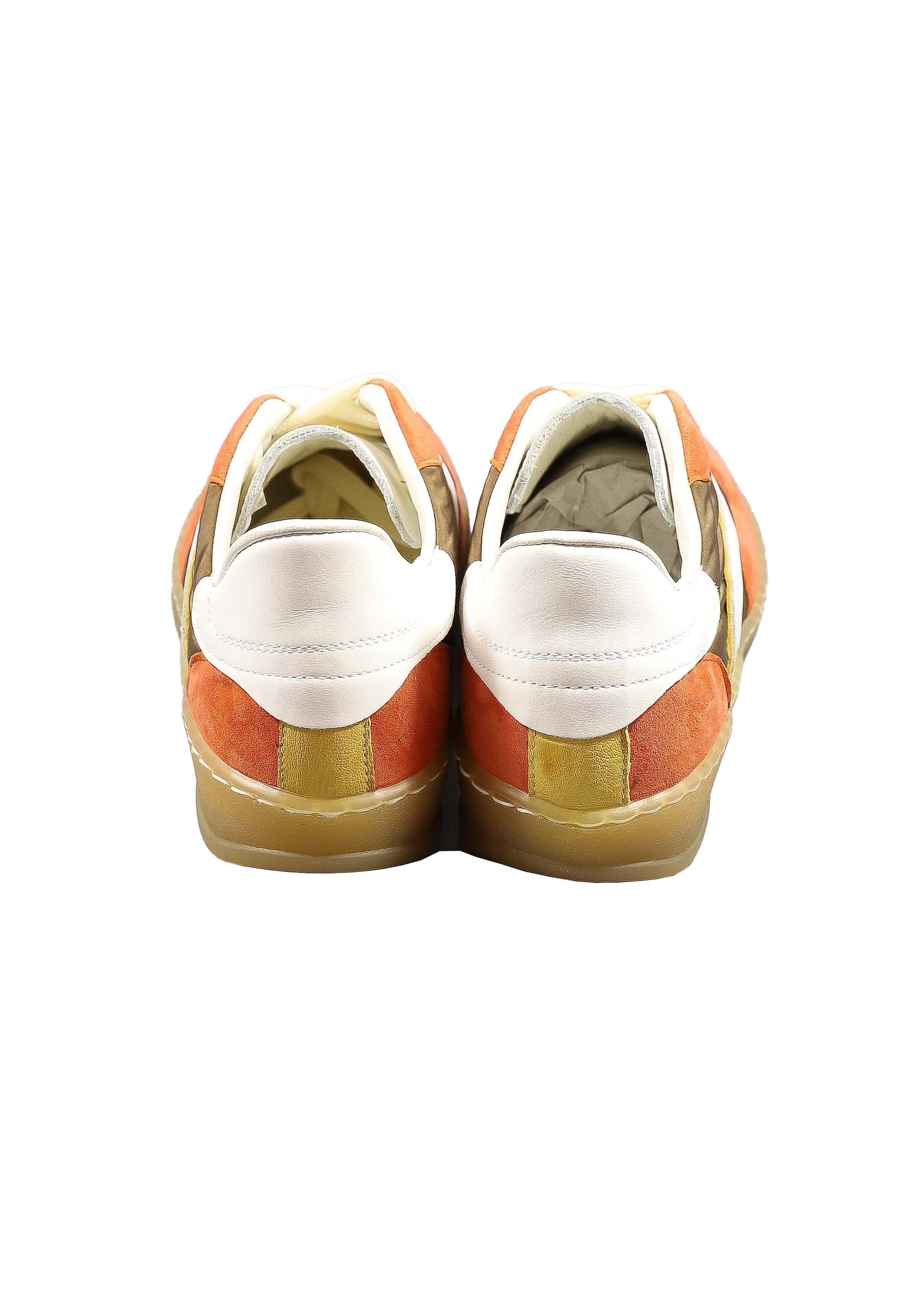 Original Italienische Sneakers Corall / Braun Gemischt Damen B709 – Bild 4