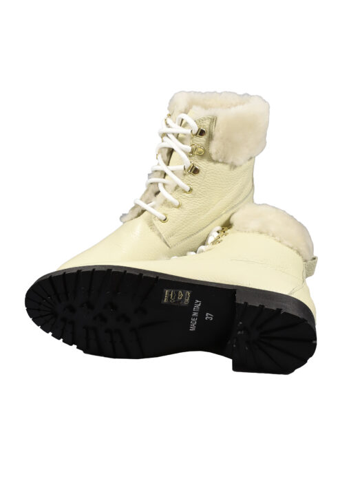 Alternative view of Original Italienische Stiefeletten Beige Leder Damen B639