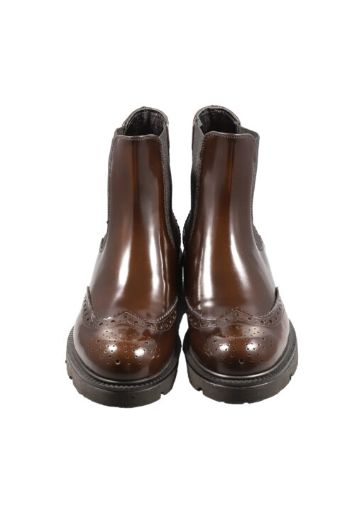 Alternative view of Original Italienische Stiefeletten Braun Lackleder Damen B620