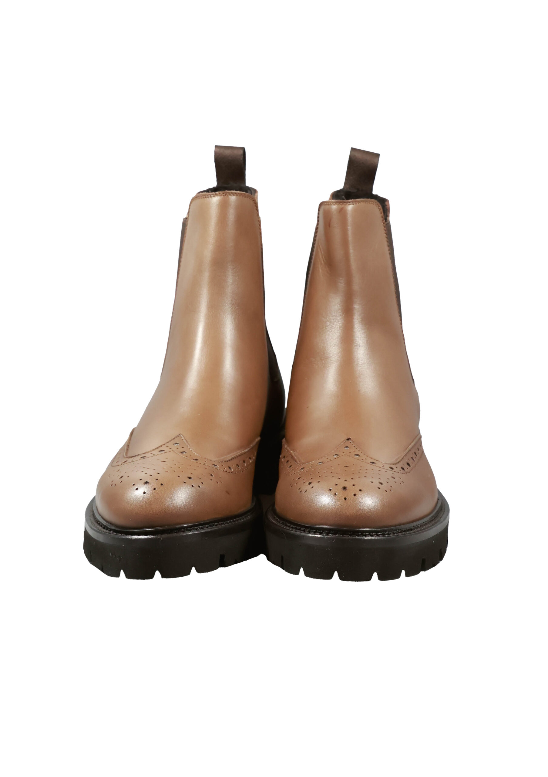 Alternative view of Original Italienische Winterboots Braun Leder Damen B761