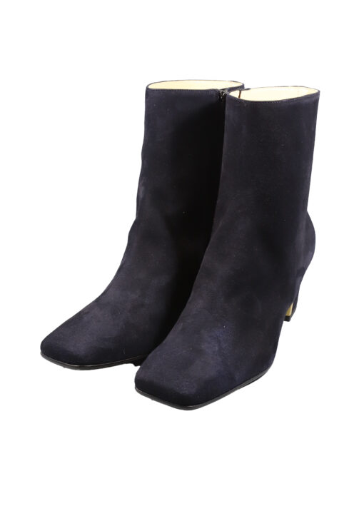 Original Italienische Stiefeletten Blau Wildleder Damen B602 – Bild 3