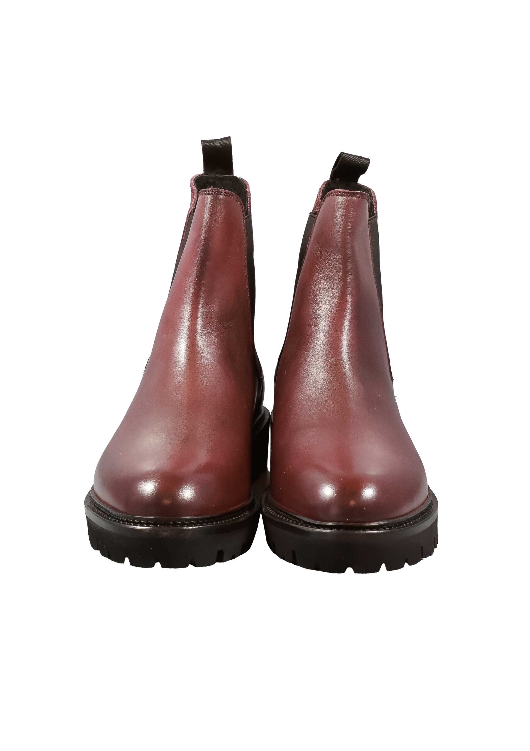 Alternative view of Original Italienische Winterboots Bordeaux Leder Damen B763