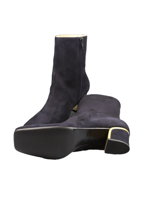 Original Italienische Stiefeletten Blau Wildleder Damen B602 – Bild 5