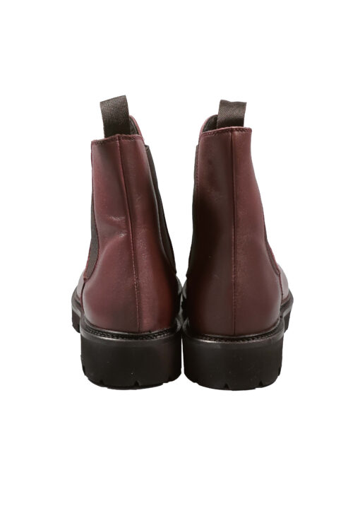 Original Italienische Winterboots Bordeaux Leder Damen B763 – Bild 3