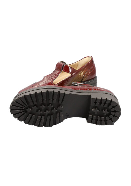 Alternative view of Original Italienische Cityschuhe Bordeaux Leder Damen B633