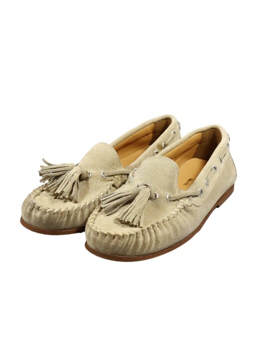 Alternative view of Original Italienische Mokassin Beige Leder Damen B703