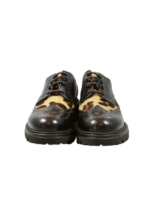 Alternative view of Original Italienische Schnürstiefel Mehrfarbig Leder Damen B752