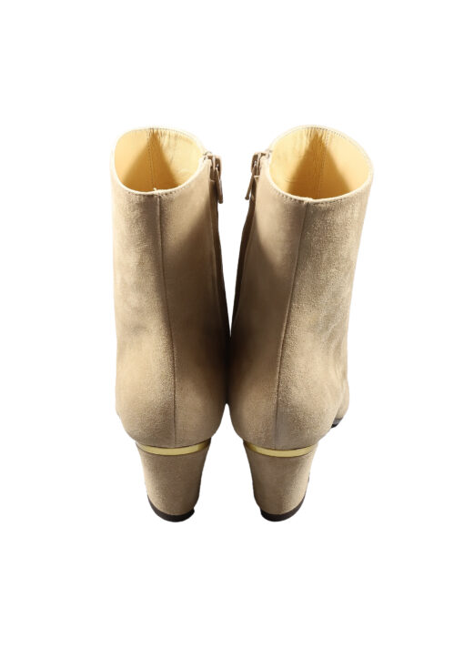 Alternative view of Original Italienische Stiefeletten Beige Wildleder Damen B603