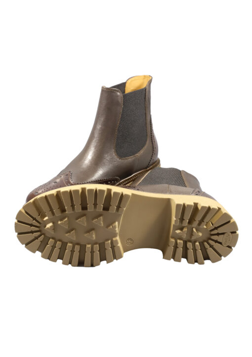 Alternative view of Original Italienische Stiefeletten Braun Leder Damen B619