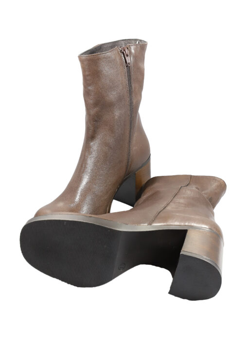 Alternative view of Original Italienische Stiefeletten Braun Leder Damen B624