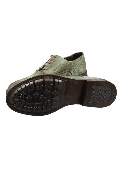 Alternative view of Original Italienische Cityschuhe Grün Wildleder Herren A608