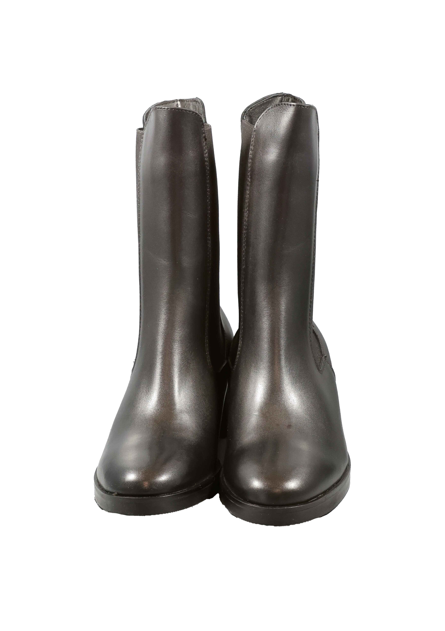 Alternative view of Original Italienische Stiefeletten Schwarz Leder Damen B767