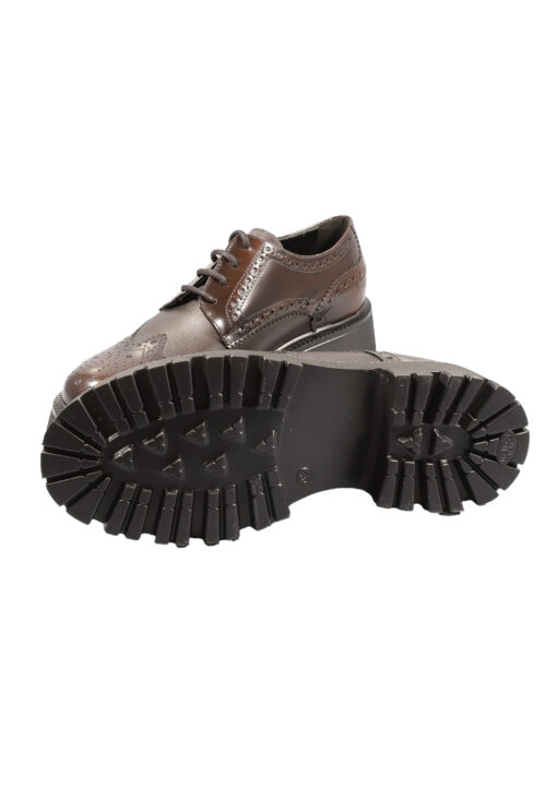Alternative view of Original Italienische Cityschuhe Braun Leder Damen B626