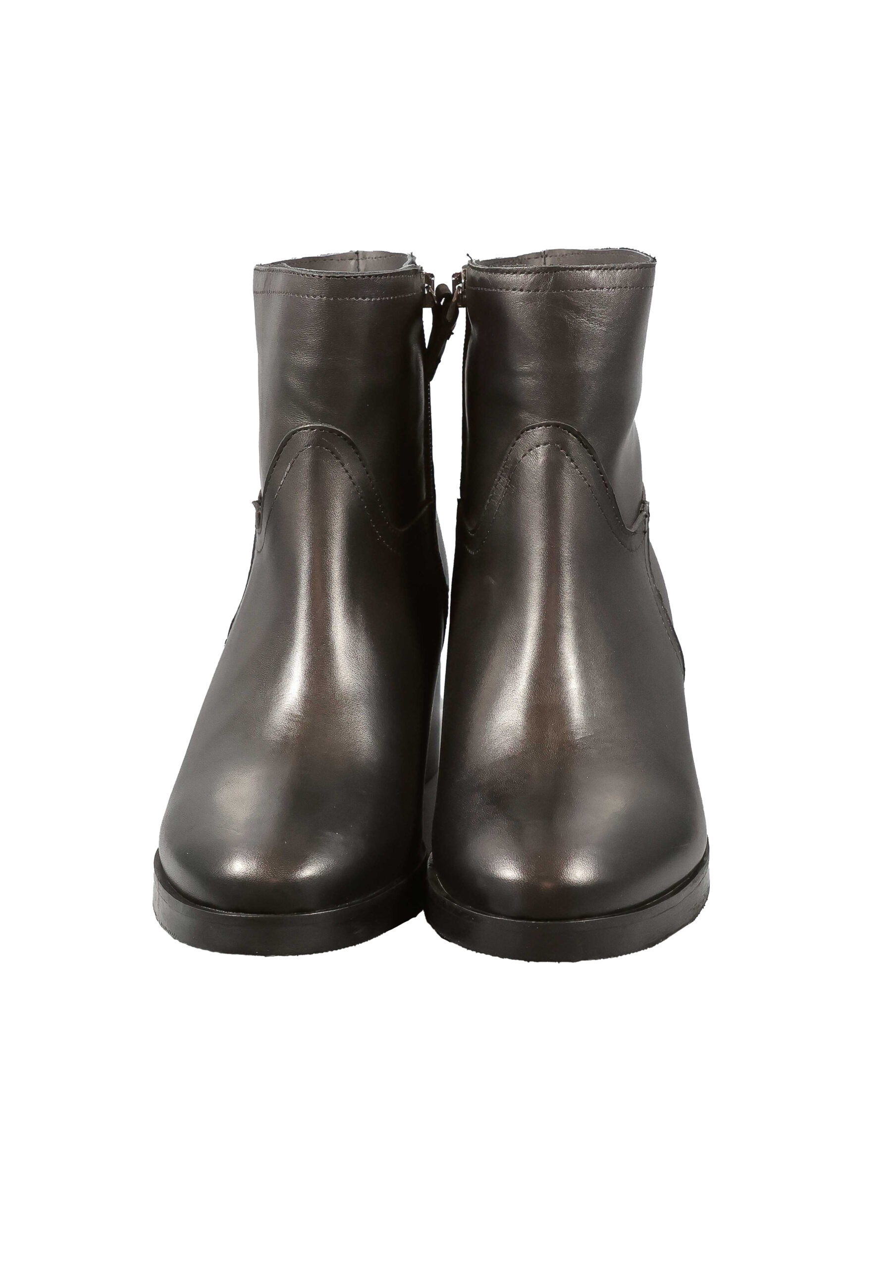 Alternative view of Original Italienische Stiefeletten Schwarz Leder Damen B765