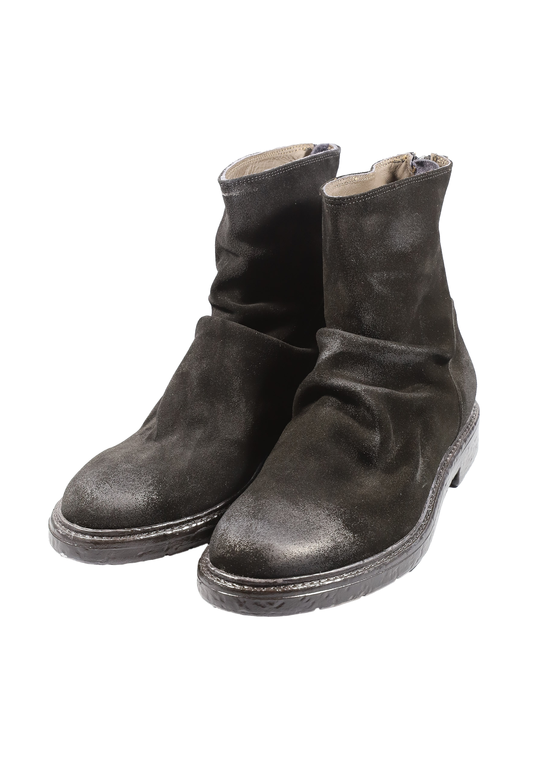 Original Italienische Stiefeletten Schwarz Wildleder Herren A600 – Bild 5