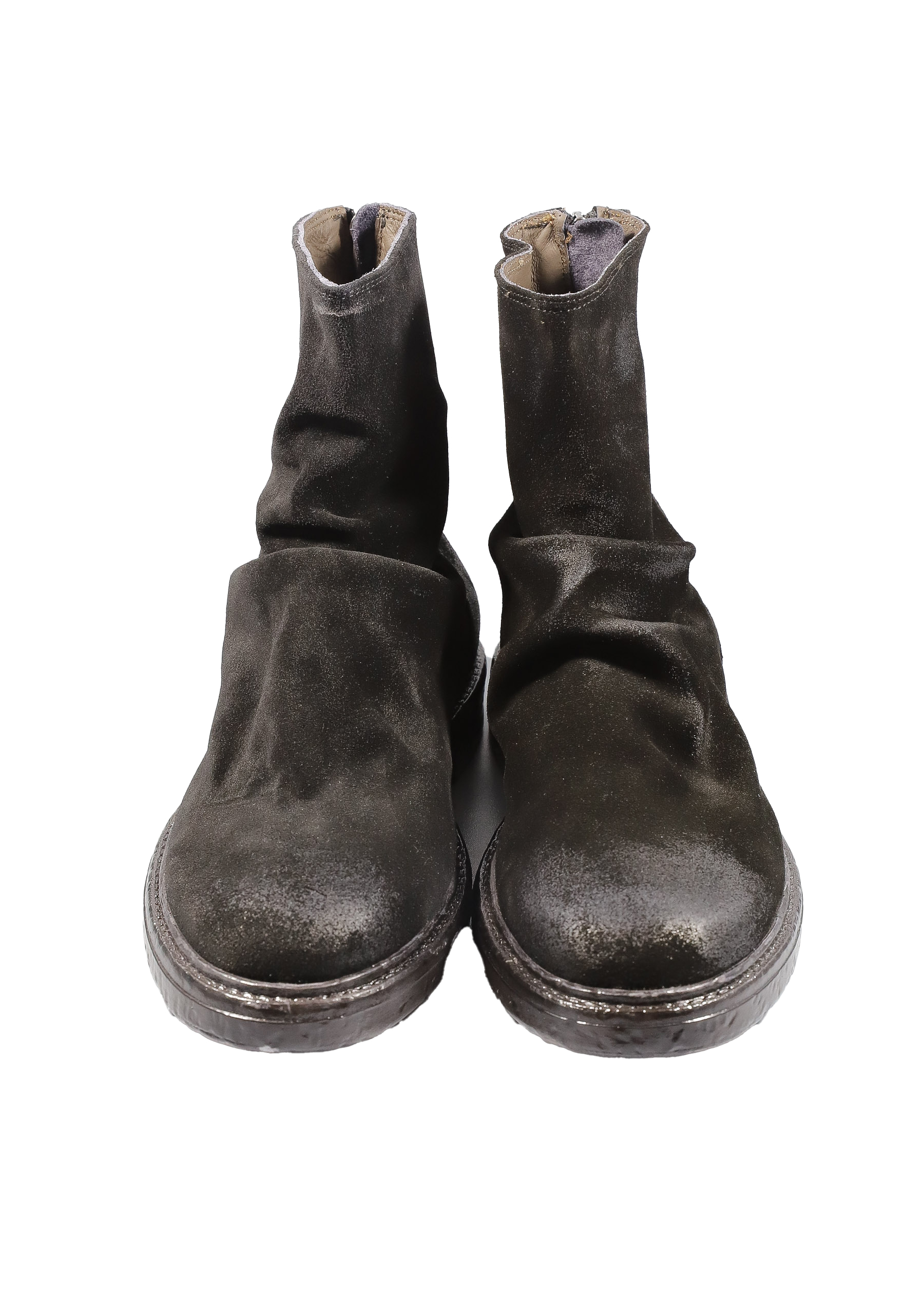 Original Italienische Stiefeletten Schwarz Wildleder Herren A600 – Bild 3