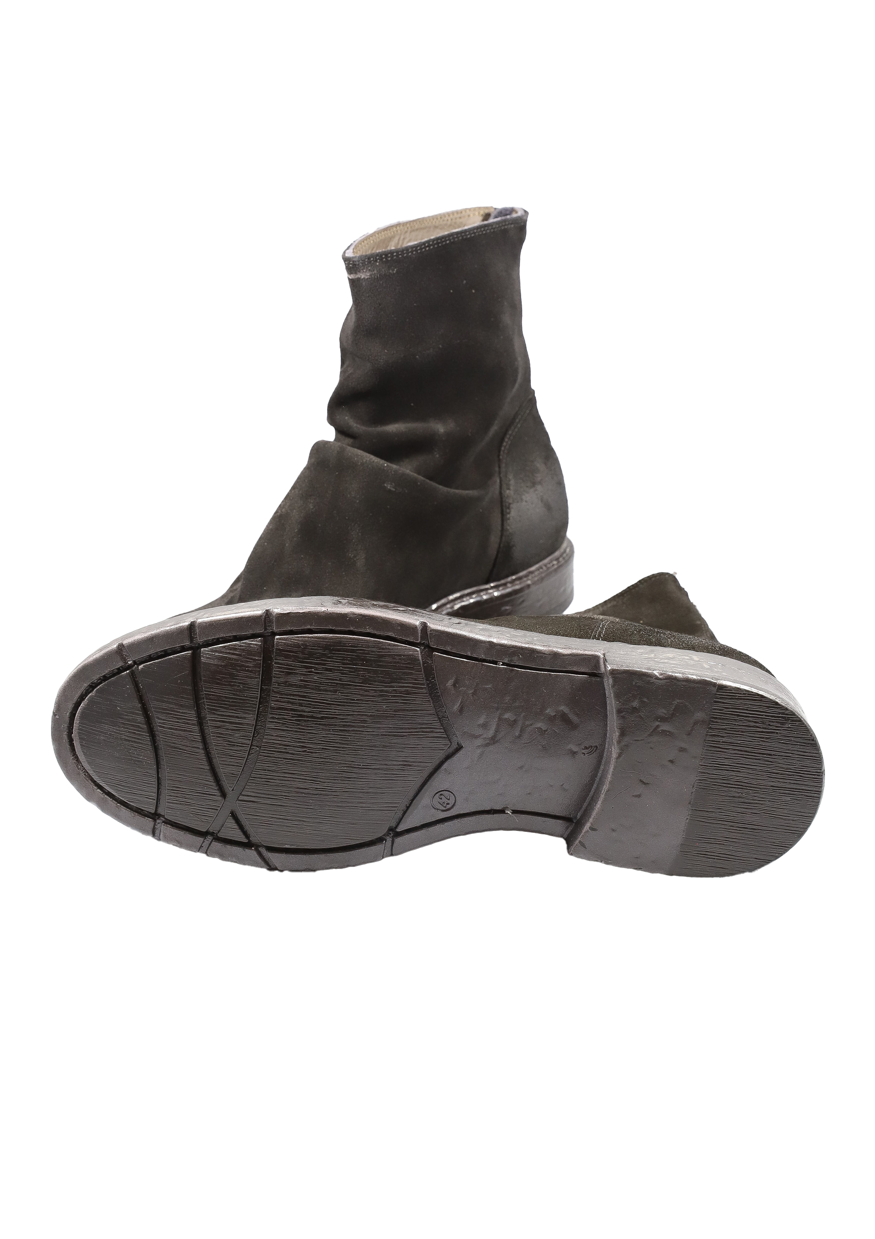 Original Italienische Stiefeletten Schwarz Wildleder Herren A600 – Bild 2