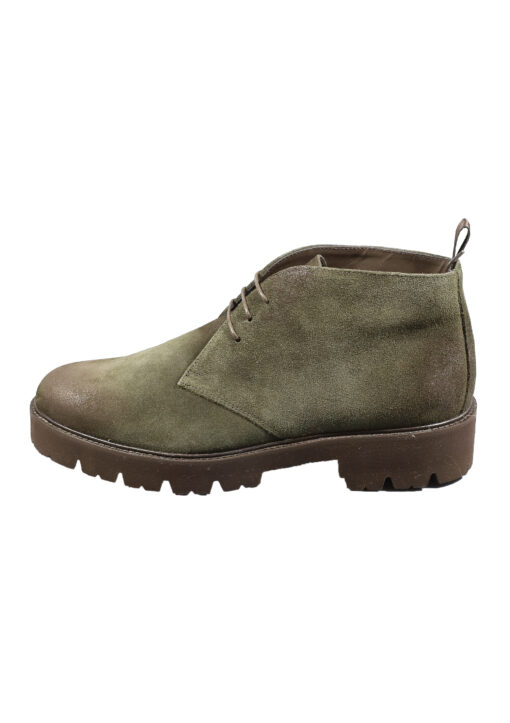 Original Italienische Cityschuhe Grün Wildleder Herren A606