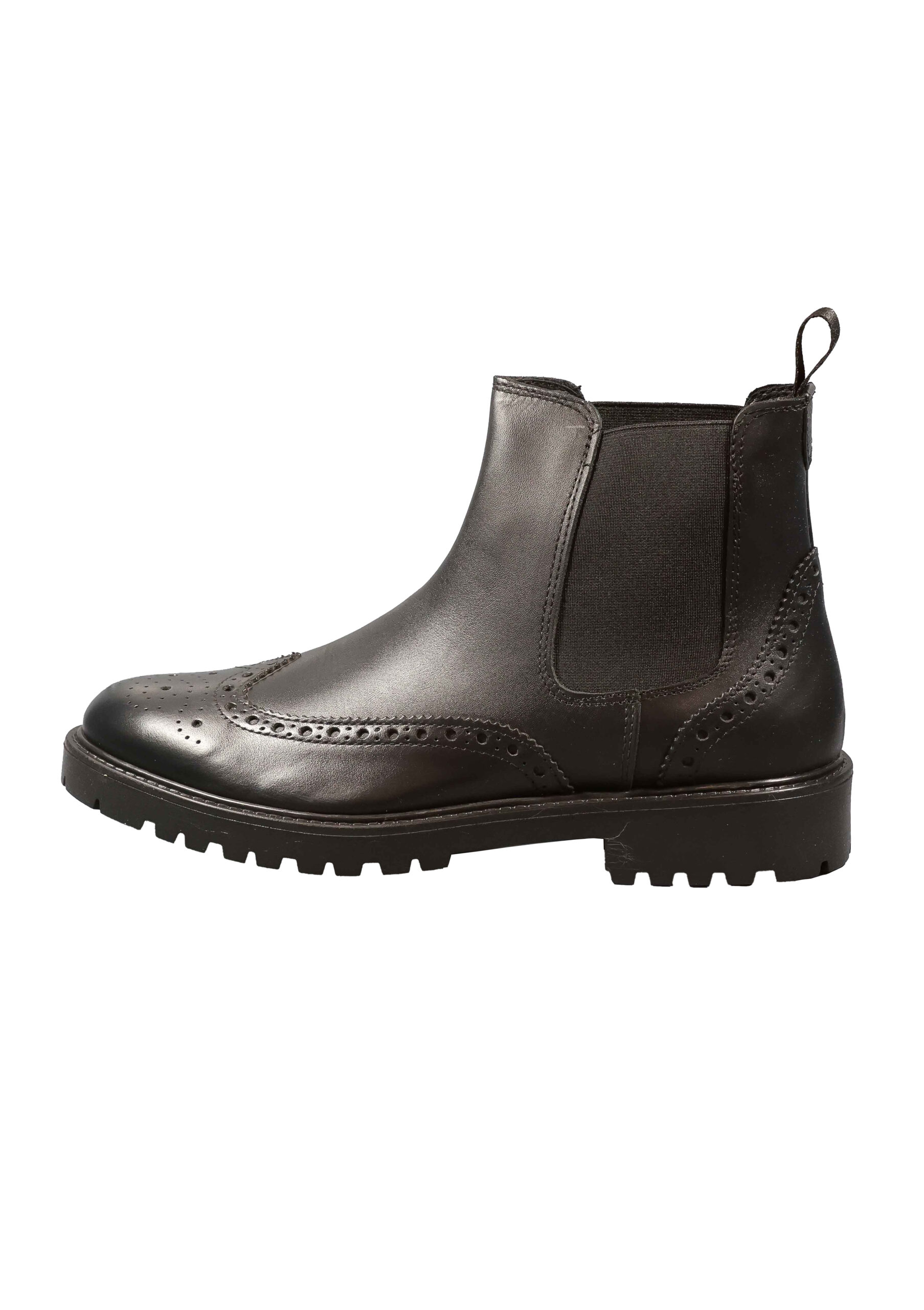 Original Italienische Stiefeletten Schwarz Leder Herren A711