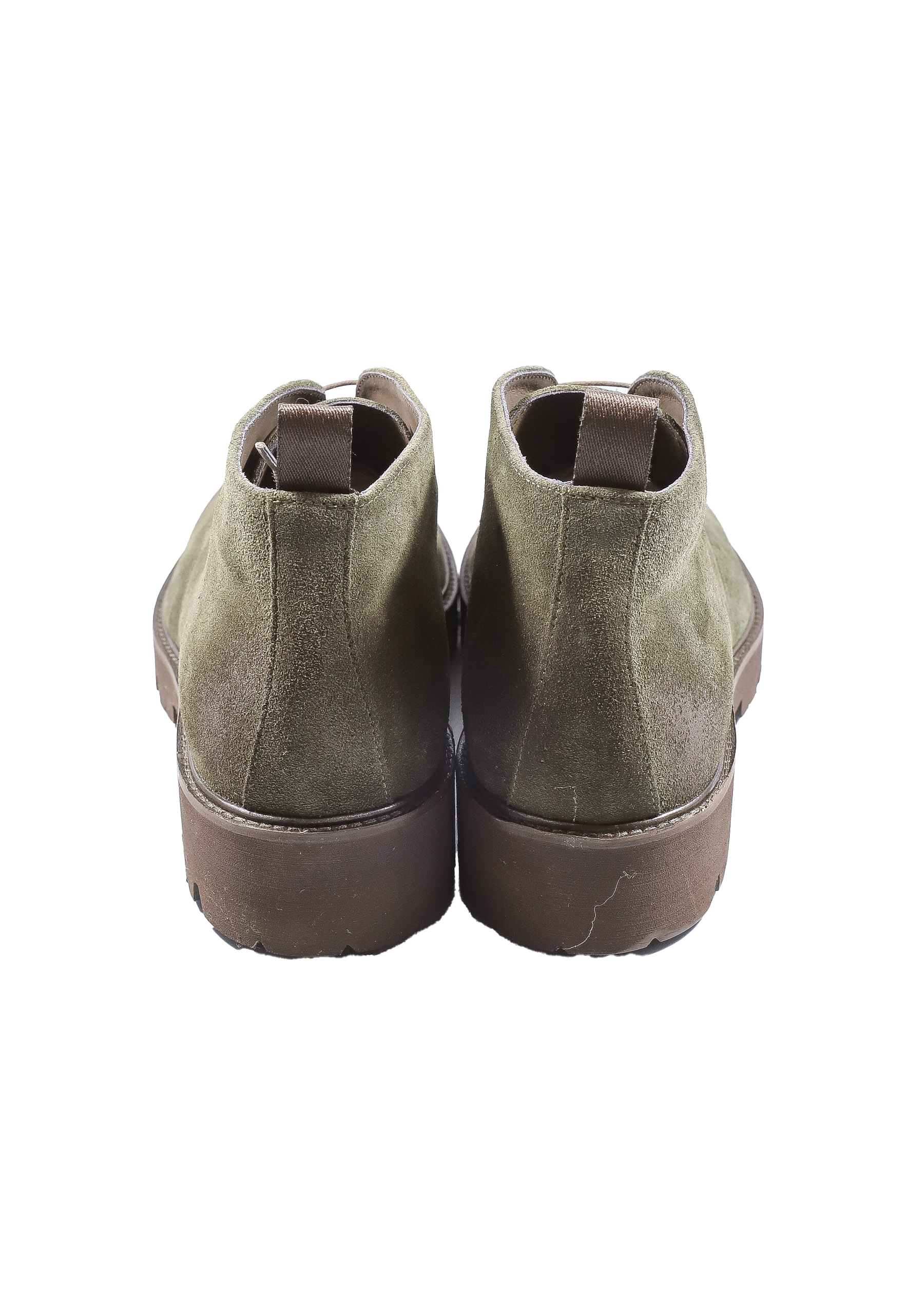 Original Italienische Cityschuhe Grün Wildleder Herren A606 – Bild 3