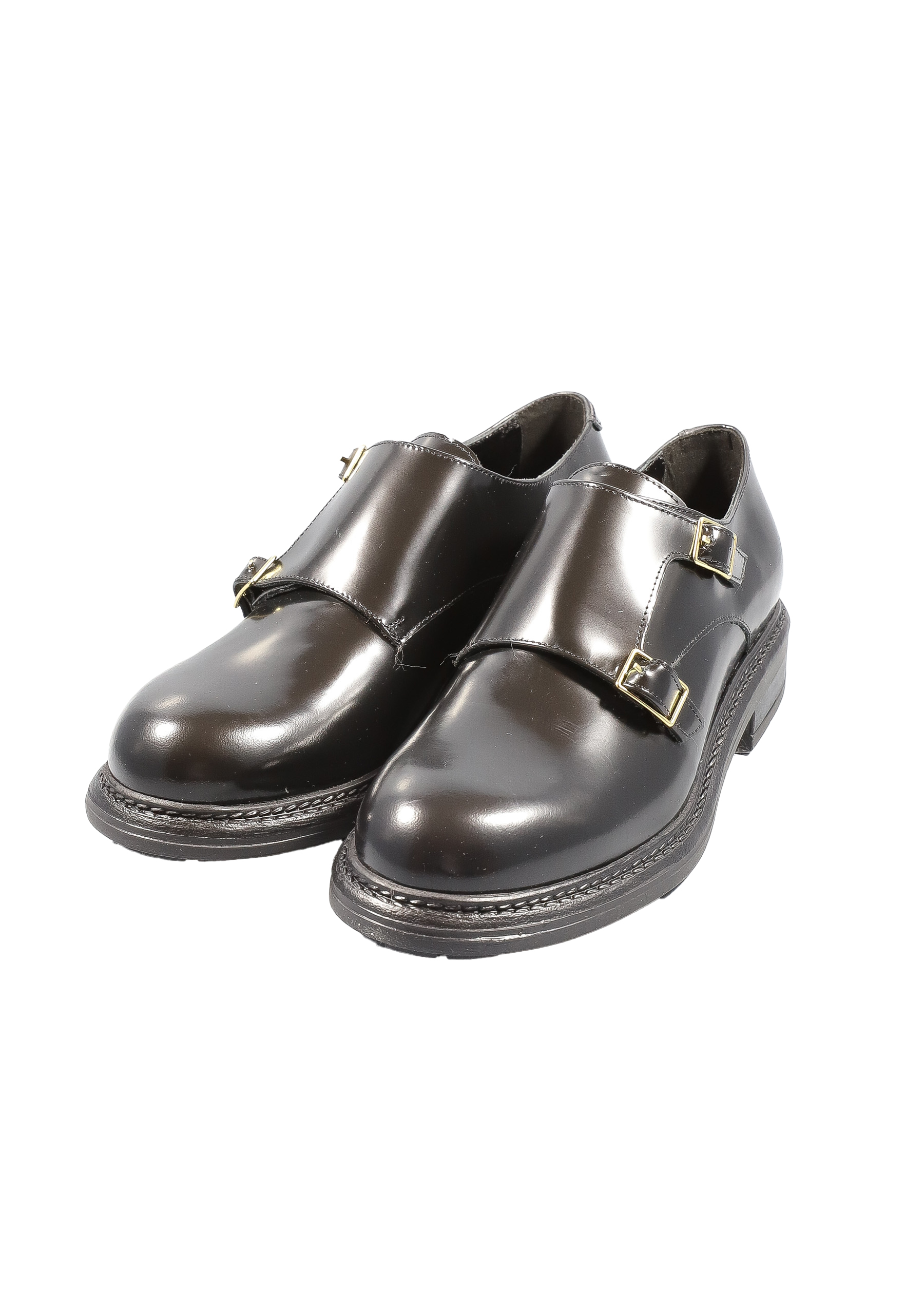 Original Italienische Cityschuhe Schwarz Leder Damen B627 – Bild 3