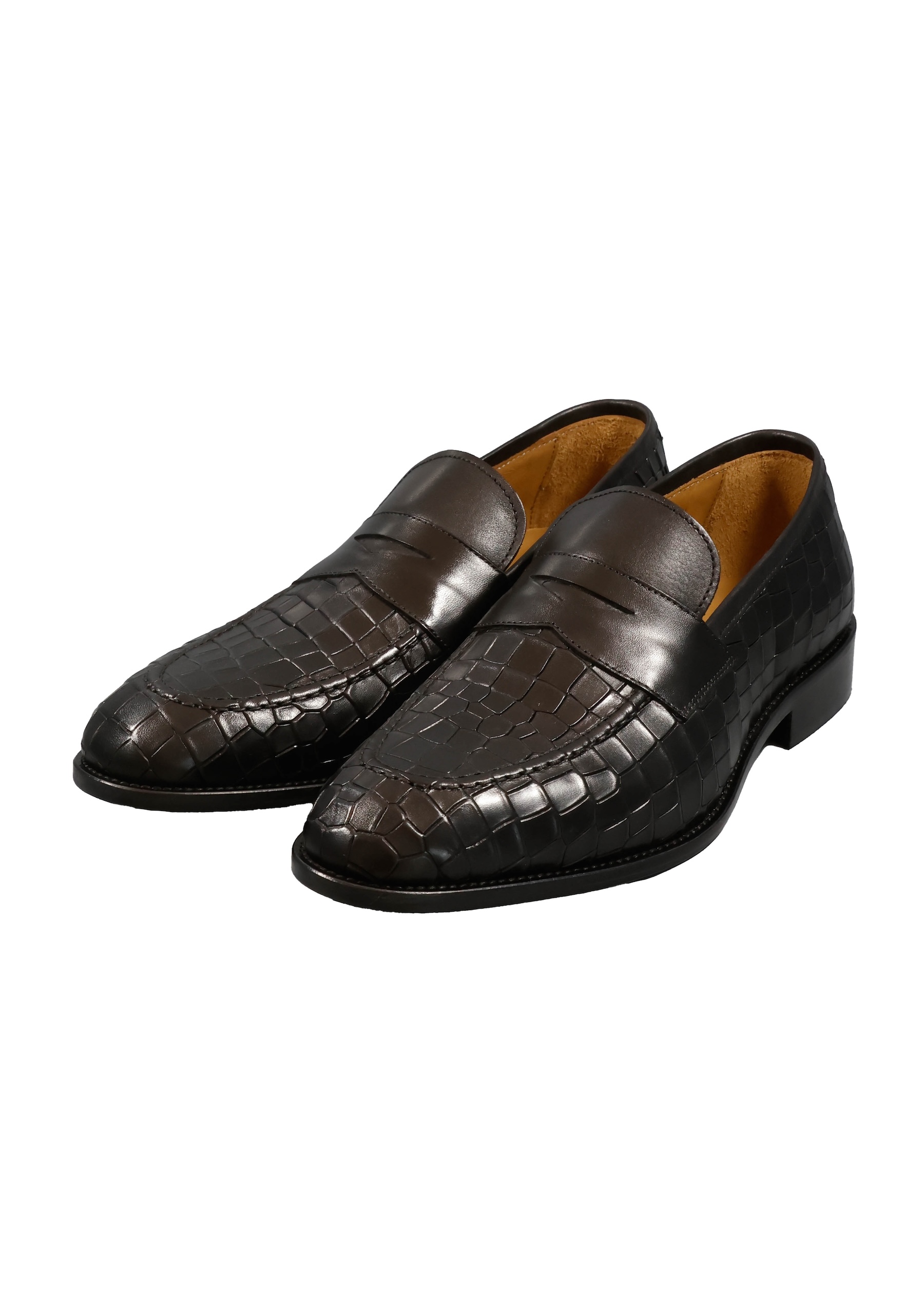 Original Italienische Anzugsschuhe Schwarz Leder Herren A669 – Bild 3