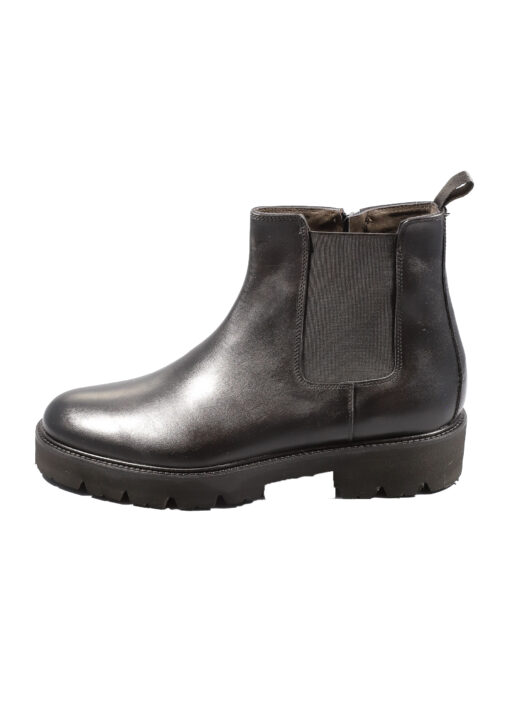 Original Italienische Stiefeletten Schwarz Leder Herren A604