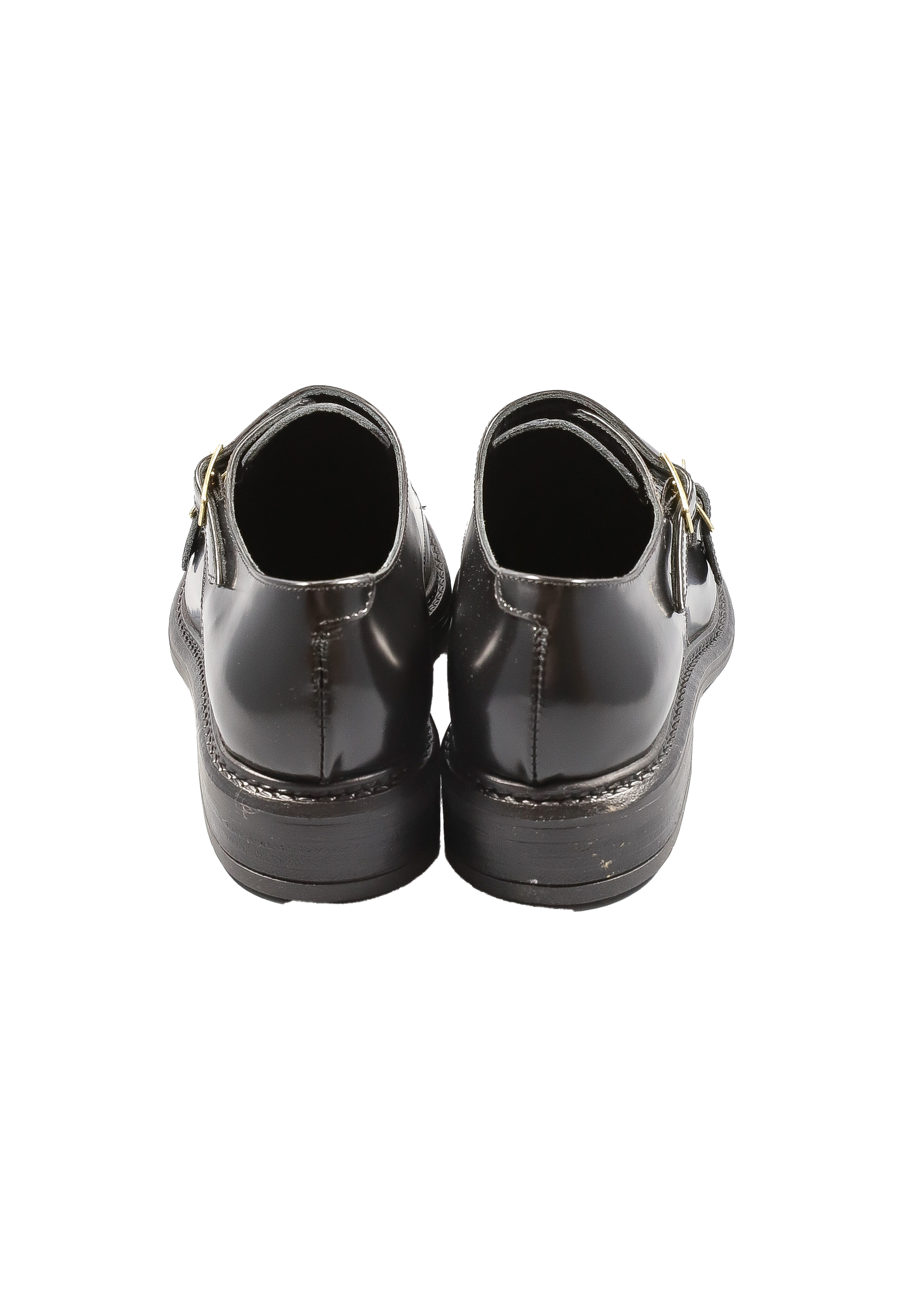 Original Italienische Cityschuhe Schwarz Leder Damen B627 – Bild 5