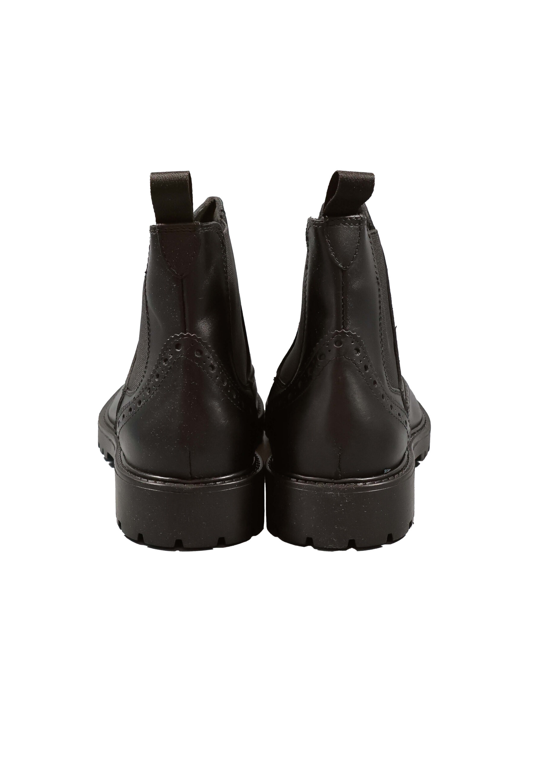 Original Italienische Stiefeletten Schwarz Leder Herren A711 – Bild 3