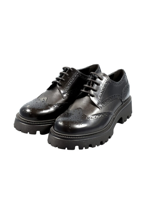 Alternative view of Original Italienische Cityschuhe Schwarz Leder Damen B625