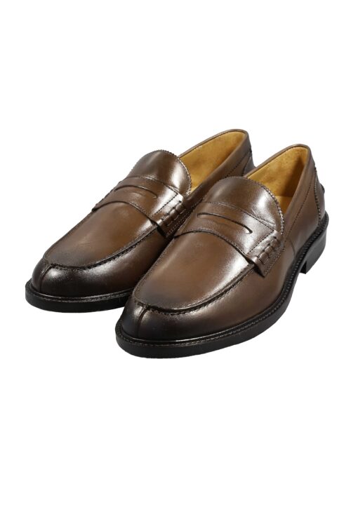 Alternative view of Original Italienische Loafers Braun Leder Herren A658