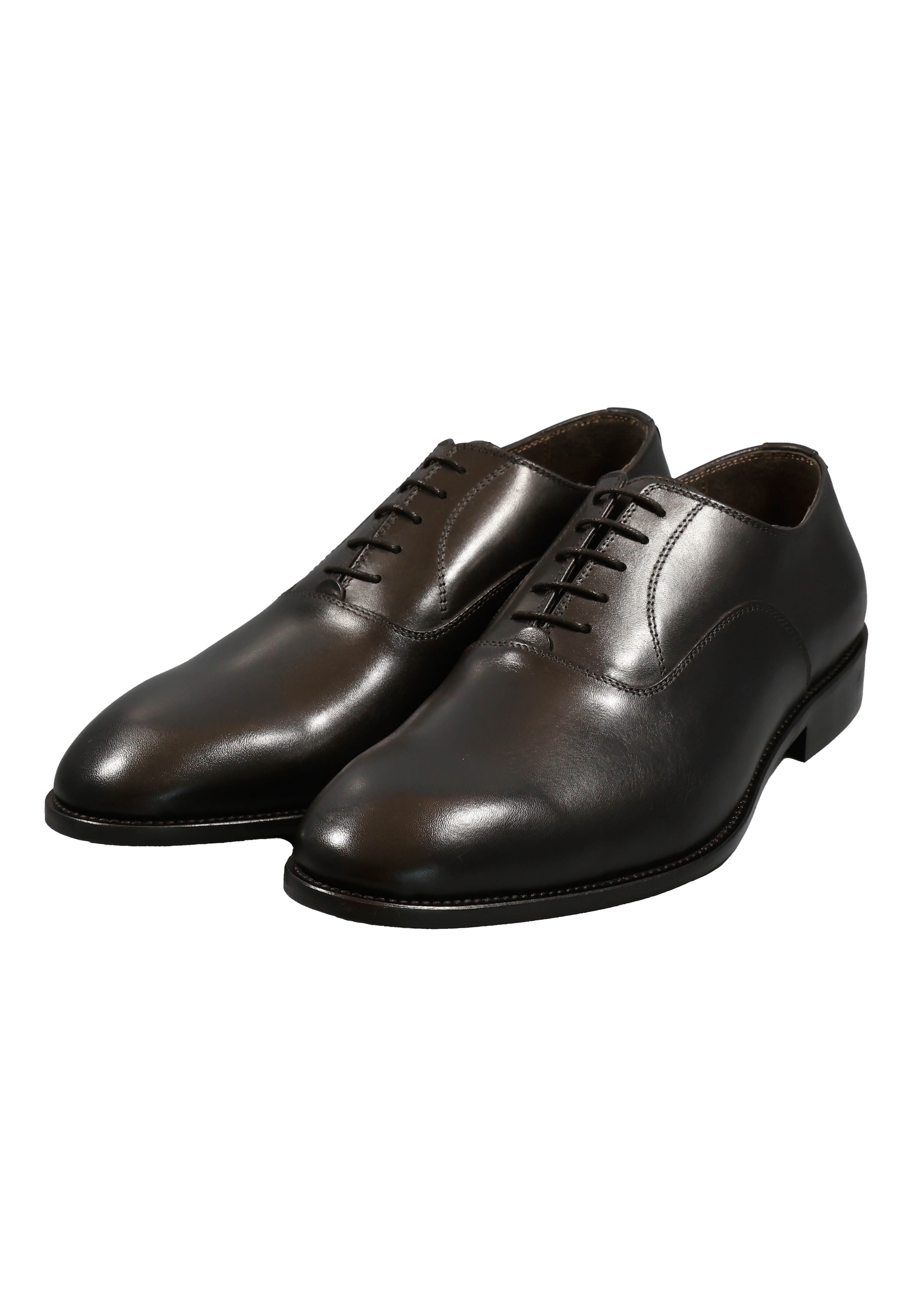 Original Italienische Anzugsschuhe Schwarz Leder Herren A668 – Bild 5