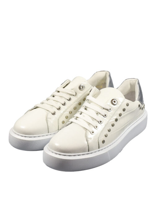 Alternative view of Original Italienische Sneakers Weiss Leder Herren A609