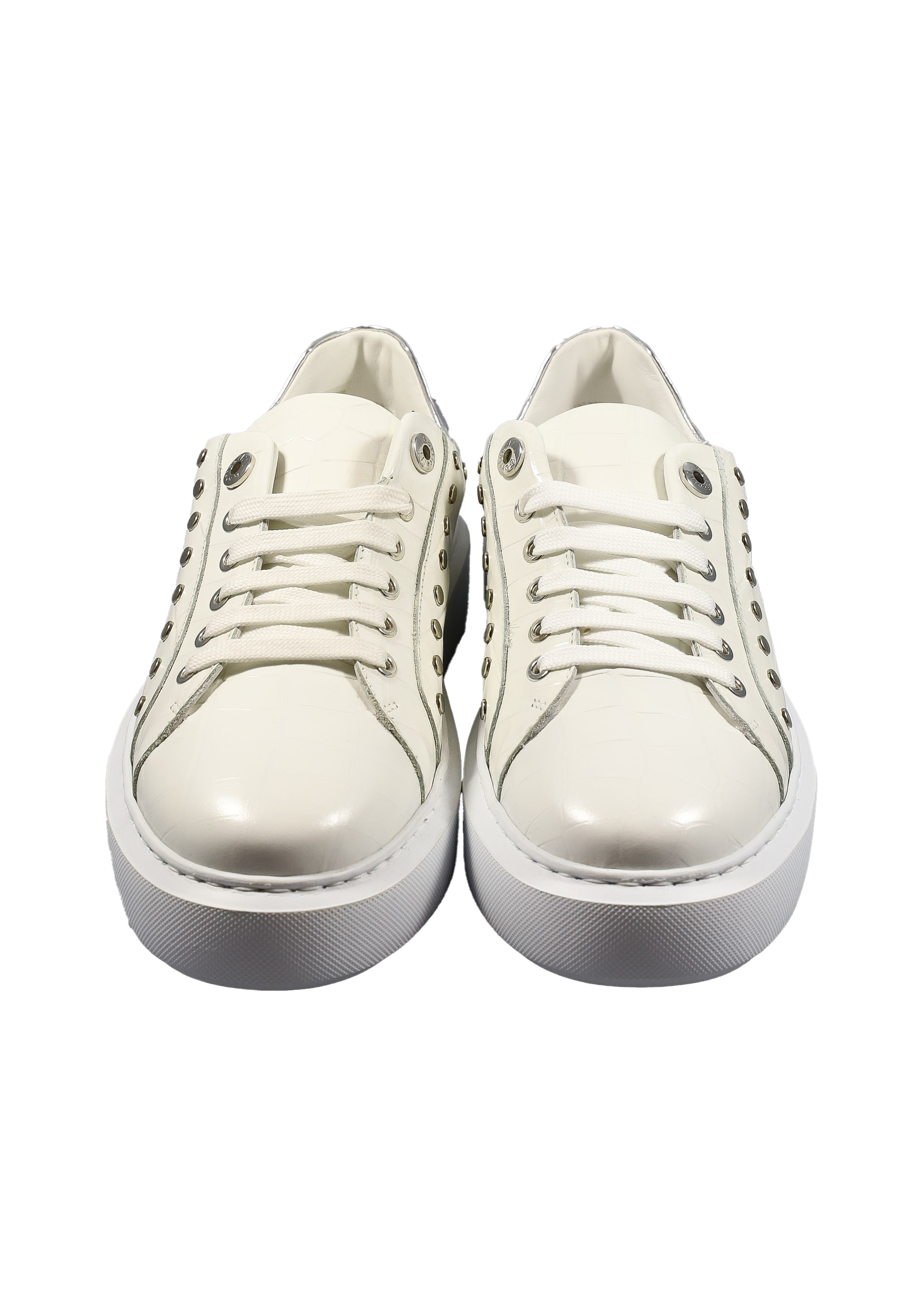 Original Italienische Sneakers Weiss Leder Herren A609 – Bild 3