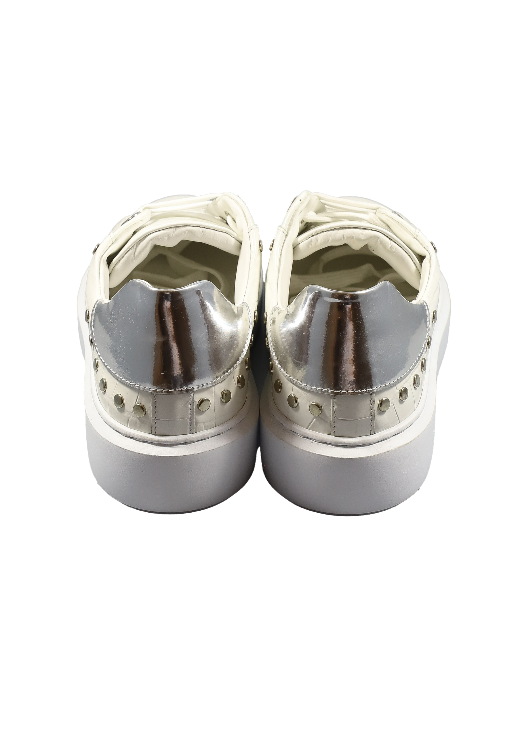 Original Italienische Sneakers Weiss Leder Herren A609 – Bild 4