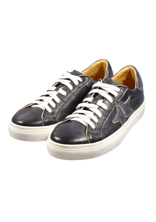 Alternative view of Original Italienische Sneakers Blau Leder Herren A653
