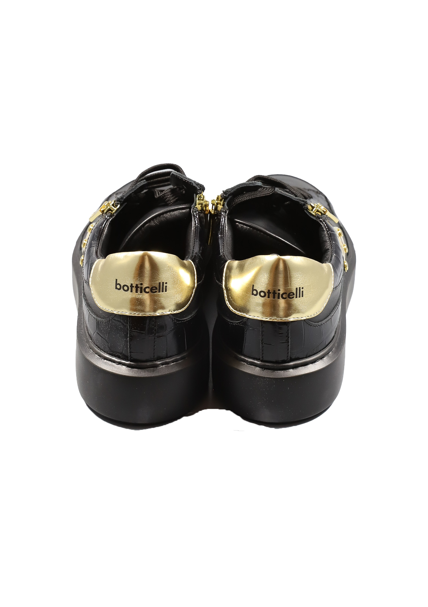 Original Italienische Sneakers Schwarz Leder Herren A618 – Bild 5