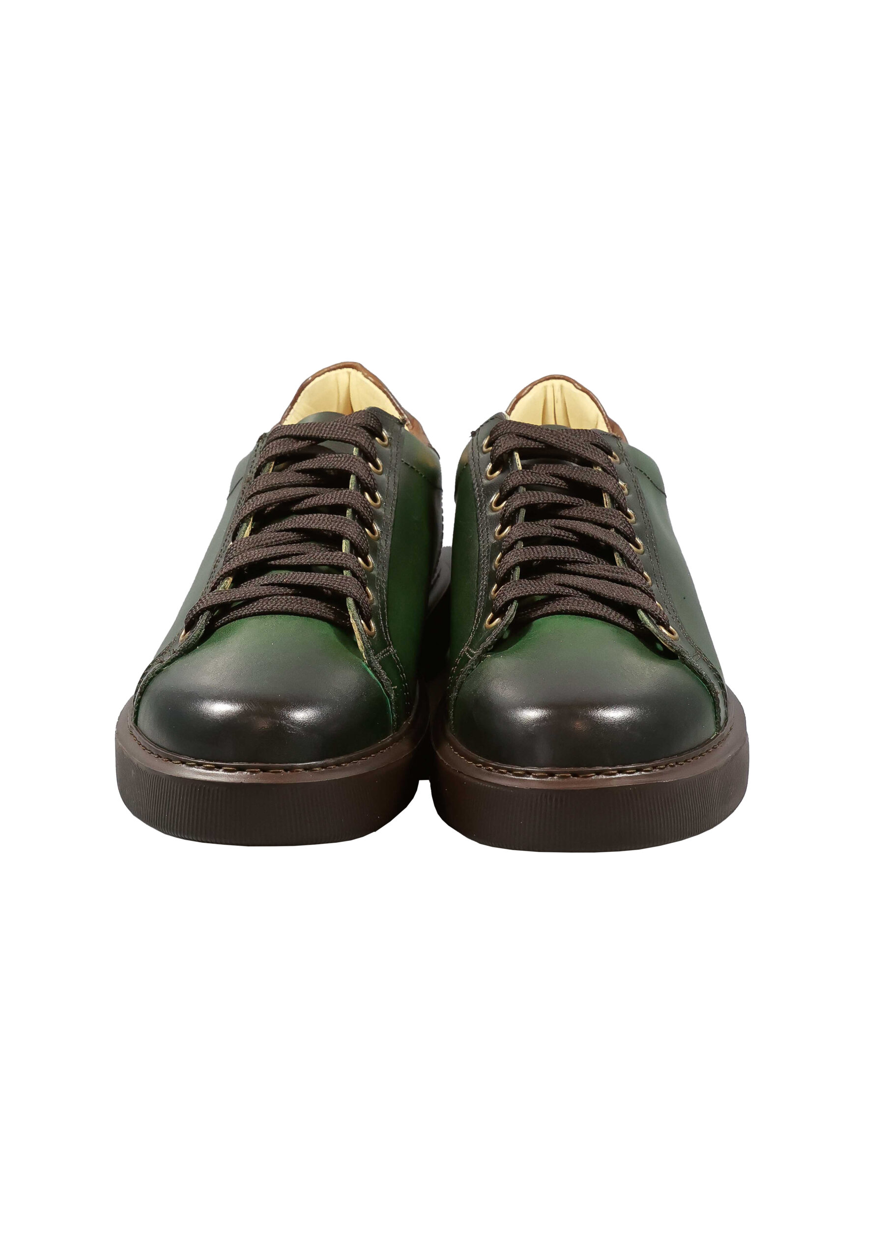 Alternative view of Original Italienische Sneakers Grün Leder Herren A704