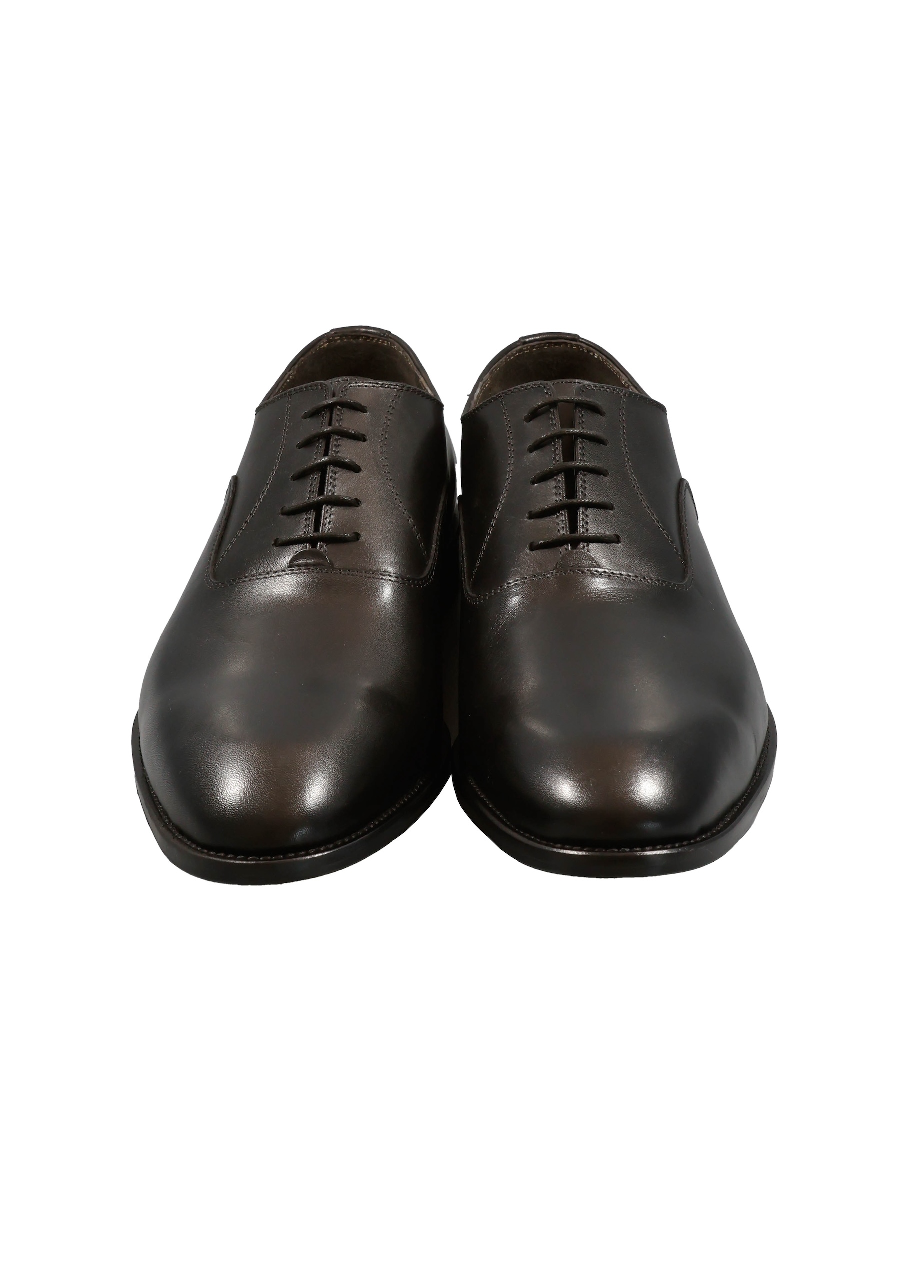 Original Italienische Anzugsschuhe Schwarz Leder Herren A668 – Bild 4