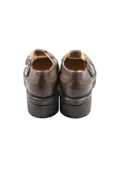 Alternative view of Original Italienische Cityschuhe Braun Leder Damen B634