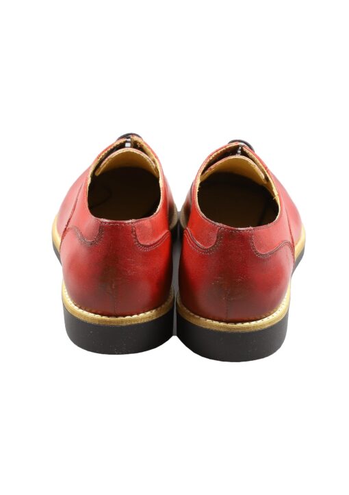 Alternative view of Original Italienische City Schuhe Rot Leder Herren A664