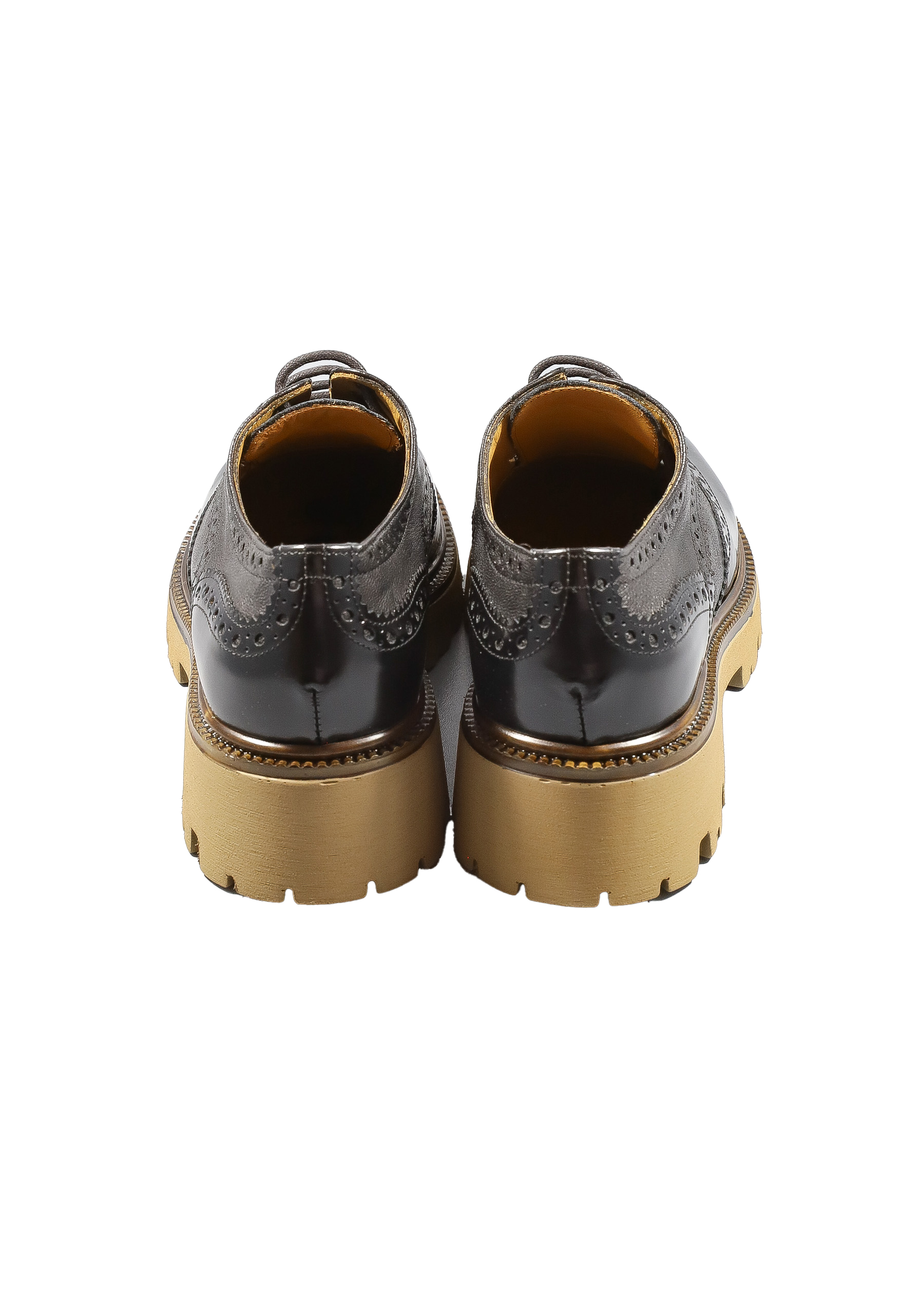 Original Italienische Cityschuhe Schwarz Leder Damen B622 – Bild 2