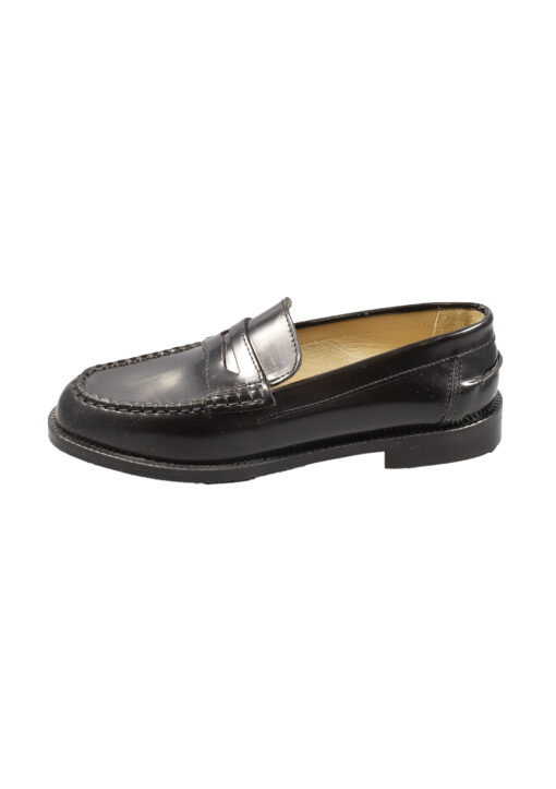 Original Italienische Cityschuhe Schwarz Leder Damen B636