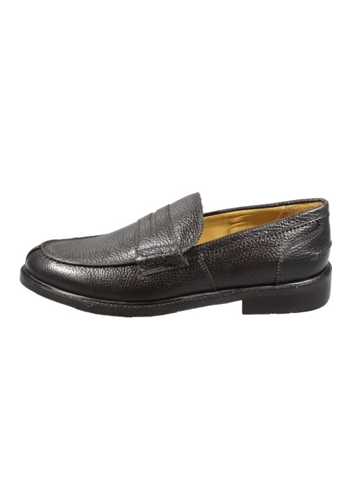 Original Italienische Loafers Schwarz Leder Herren A656
