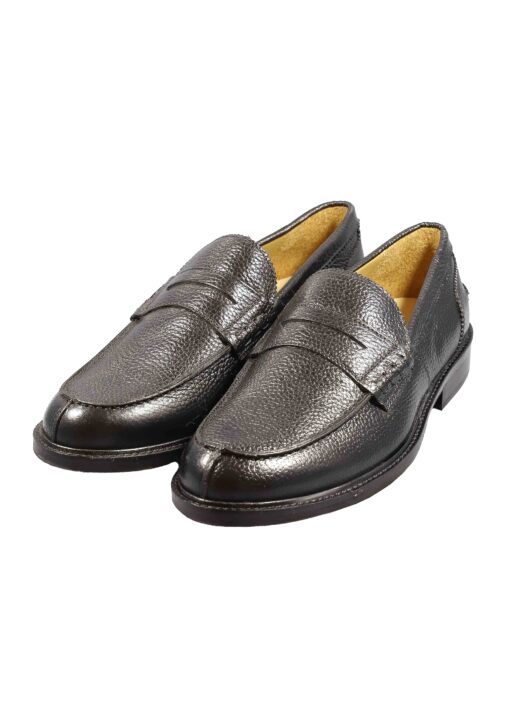 Alternative view of Original Italienische Loafers Schwarz Leder Herren A656